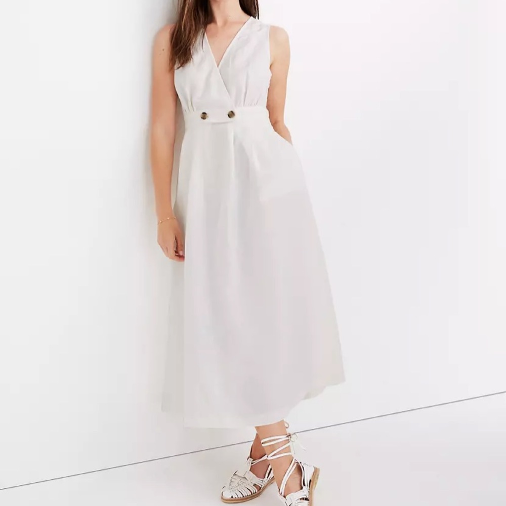 Madewell Button-waist Midi Dress